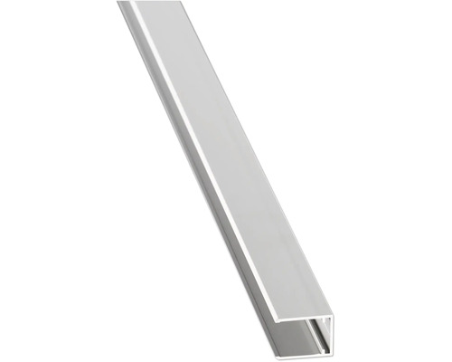 Aluminiumprofil mit rechteckigem Querschnitt und Führungsschiene.