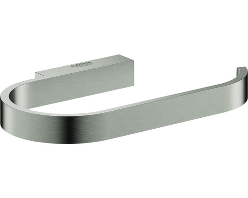 Toilettenpapierhalter Grohe Selection ohne Deckel anthrazit/schwarz gebürstet Handtuchring aus Metall
