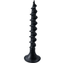 Schwarze Schnellbauschraube mit Trompetenkopf und Grobgewinde aus phosphatiertem Stahl