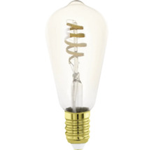 LED-Leuchtmittel in Vintage-Edison-Form mit Spiralfilament und E14-Sockel, klares Glas.