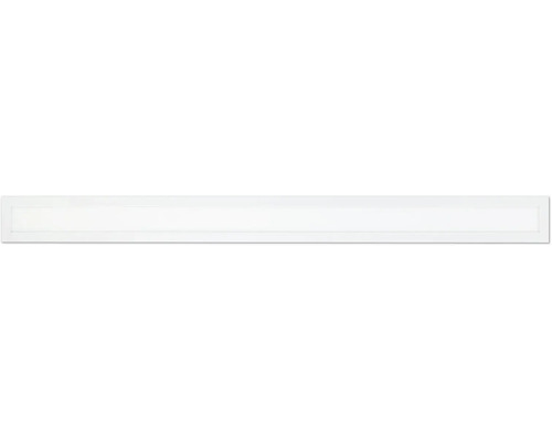 Weiße, flache Profilleiste für Wand- oder Bodenabschluss.