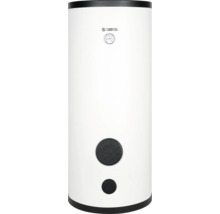 Kospel Warmwasserspeicher mit integrierter Temperaturanzeige und runden Revisionsöffnungen auf der Vorderseite.