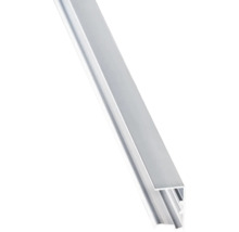 Silbernes Aluminiumprofil für Flächenvorhänge.