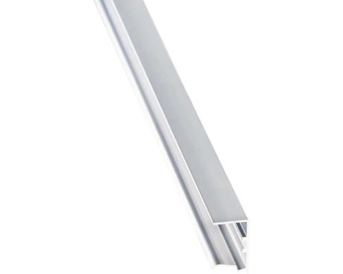 Silbernes Aluminiumprofil für Flächenvorhänge.