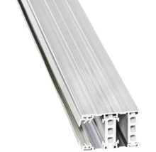 Dreiläufige Vorhangschiene aus Aluminium.