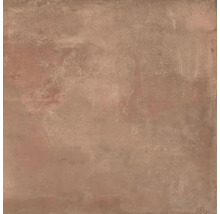 Feinsteinzeugfliese in Betonoptik Terracotta matt.