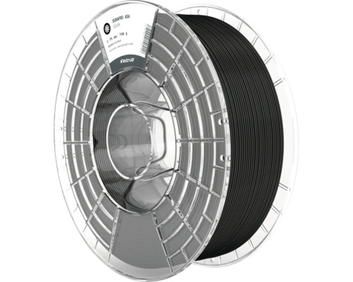 3D-Drucker-Filament Extrudr Durapro ASA in Schwarz, Durchmesser 1,75 Millimeter, 750 Gramm auf einer Spule.