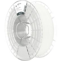 Extrudr Durapro ASA 3D-Druck-Filament in Weiß, 1,75 Millimeter, 750 Gramm, auf einer transparenten Kunststoffspule.