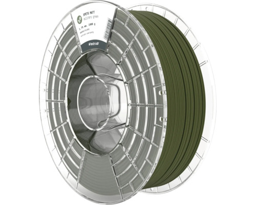 Extrudr XPETG Matt Filament Military Green 1,75 Millimeter, 1000 Gramm auf transparenter Spule für 3D-Drucker.