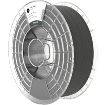 Extrudr 3D-Druck Filament Flex Hard in Schwarz, 1,75 Millimeter, 750 Gramm, auf einer transparenten Kunststoffspule.