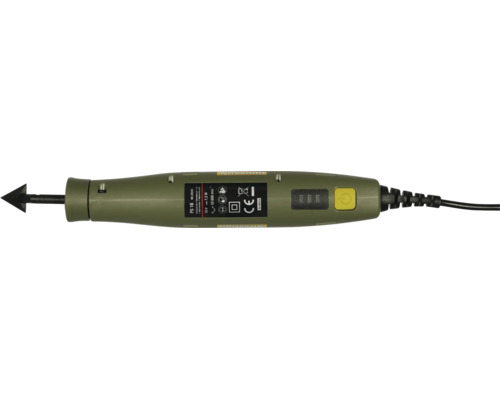 Proxxon Pen-Sander PS 13 mit dreieckigem Schleifschuh zum Bearbeiten von Ecken und Kanten.