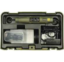 Proxxon Pen Sander PS 13 Set im Koffer mit Schleifwerkzeugen und Netzgerät.