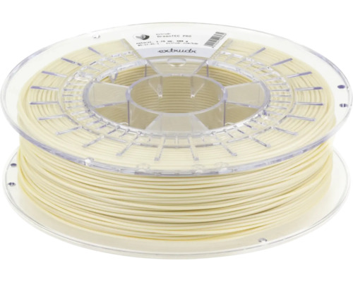 extrudr GreenTEC PRO 3D-Drucker Filament natur auf transparenter Spule, 1,75 Millimeter Durchmesser, 800 Gramm.