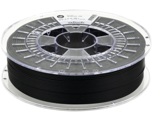 Extrudr GreenTEC PRO 3D-Drucker Filament in Schwarz auf transparenter Spule, 1.75 Millimeter
