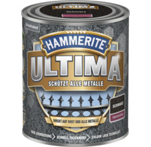 Hammerite Ultima Metallschutzlack Hammerschlag Schwarz, direkt auf Rost und alle Metalle, ohne Grundierung, schnell trocknend.