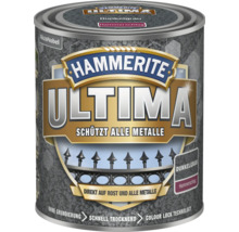 Hammerite Ultima Metallschutzlack in Dunkelgrau mit Hammerschlag-Effekt für alle Metalle direkt auf Rost ohne Grundierung.