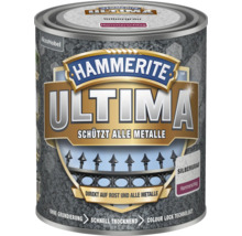 Hammerite Ultima Metallschutzlack silbergrau, Hammerschlag, schützt alle Metalle, direkt auf Rost, schnell trocknend. AkzoNobel Logo.
