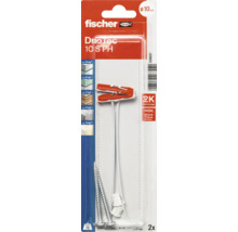 Fischer DuoTec 10 S PH Hohlraumdübel mit Schrauben, 2 Stück, Durchmesser 10 Millimeter, glasfaserverstärkt.