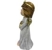 Dekofigur Engel mit Stern und Heiligenschein aus Polyresin für die Weihnachtsdekoration.