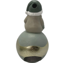 Weihnachtsfigur Wichtel auf Kugel aus Magnesia für innen und außen