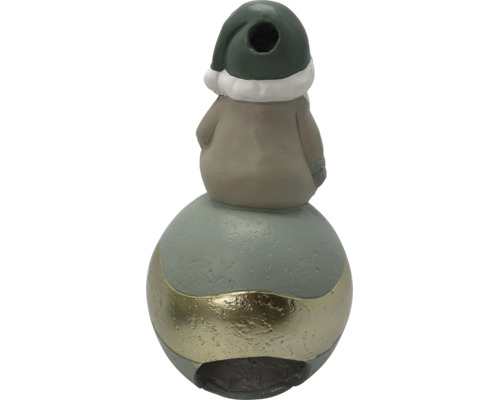 Weihnachtsfigur Wichtel auf Kugel aus Magnesia für innen und außen