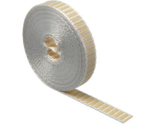 Gewebtes Gurtband für Rollläden auf einer Rolle.