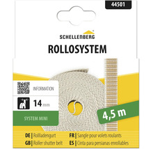 Schellenberg Rollladengurt System Mini, gewebter Gurt, Breite 14 Millimeter, Länge 4,5 Meter.