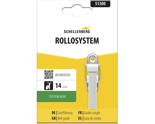 Schellenberg Gurtführung für Rollosystem Mini, für 14 Millimeter Gurtbreite.