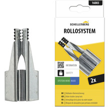 Schellenberg Rollladen-Klemmsicherung aus Metall für Mini und Maxi Systeme, Packung mit 2 Stück.