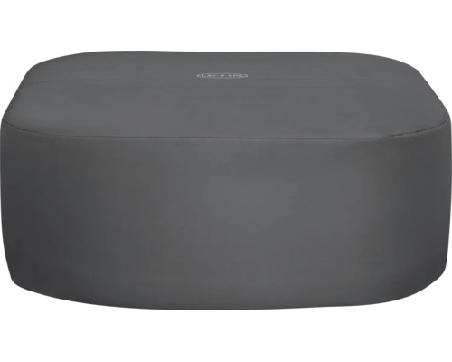 Aufblasbarer Whirlpool von Lay-Z-Spa in quadratischer Form mit abgerundeten Ecken und Lay-Z-Spa Logo.