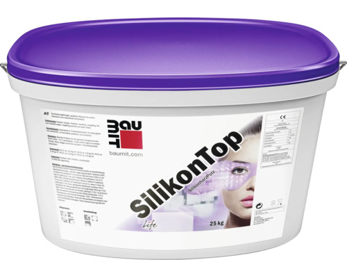 Baumit SilikonTop Silikonharzputz im 25 Kilogramm Kübel.