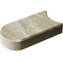 Rasenkantenstein aus Beton mit Rundung und Hohlkehle für Beet- und Raseneinfassungen.