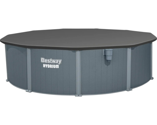 Bestway Hydrium Stahlwandpool mit passender Abdeckplane.