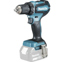 Makita Akku-Bohrschrauber 18 Volt LXT mit bürstenlosem Motor, Schnellspannbohrfutter und Gürtelclip in Blau und Schwarz.