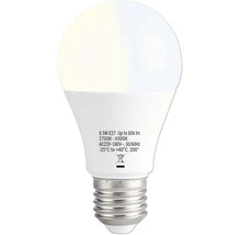 LED-Leuchtmittel E27, 8,5 Watt, 806 Lumen, 2700 bis 6500 Kelvin, einstellbare Farbtemperatur.