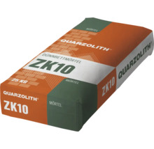 Papiersack mit 25 Kilogramm Quarzolith Dünnbettmörtel ZK10.