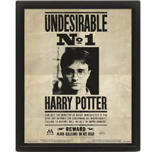 Gerahmtes Poster Harry Potter Undesirable Nummer 1 im Vintage-Stil mit schwarzem Rahmen.