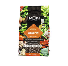 PON SUBSTRATE Logo auf VEGGIEPON Spezialsubstrat 6 Liter für Gemüse und Kräuter, 6 Monate vorgedüngt, vegan und torffrei.