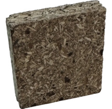 OSB-Holzwerkstoffblock mit grober Textur aus gepressten Holzspänen.
