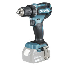 Makita Akku-Bohrschrauber 18 Volt mit bürstenlosem Motor, Schnellspannbohrfutter, Gürtelclip und Makita Logo.