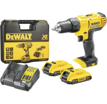 DeWalt Akku-Bohrschrauber 18 Volt XR Lithium Ionen Set mit zwei Akkumulatoren, Ladegerät und Transportkoffer.