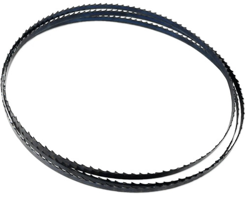 Flexibles Bandsägeblatt aus Metall mit scharfen Zähnen für präzise Schnitte in Holz oder Metall.