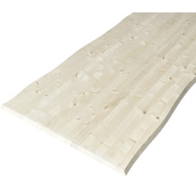 Leimholzplatte aus Fichte oder Tanne mit sichtbarer Holzmaserung für den Möbelbau und Innenausbau.
