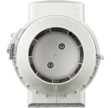 Weißer Rohrventilator aus Kunststoff für die Belüftung.