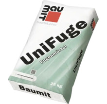 Baumit UniFuge Fugenmörtel, 25 Kilogramm Sack, frostbeständig und tausalzbeständig.