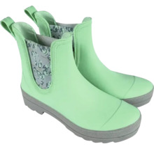 Chelsea-Gummistiefel mit elastischen Seiteneinsätzen und Fersenschlaufe.