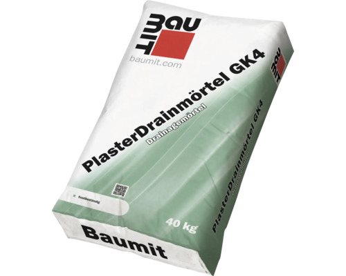 Baumit PlasterDrainmörtel GK4, Drainagemörtel, frostbeständig, 40 Kilogramm.