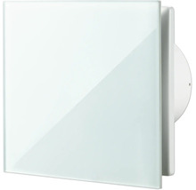 Quadratischer Kleinraumventilator mit Glasfrontabdeckung für Wand und Decke.