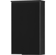 Schwarzer Badezimmer-Hängeschrank mit einer Tür in modernem Design.