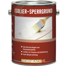 5 Liter Metalldose Hornbach Isolier-Sperrgrund für Holz, Schutz vor Flecken und Gelbfärbung, Hornbach Logo.